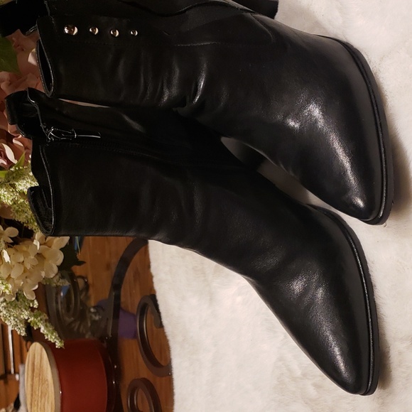 Vero Cuoio 41 black ankle boots leather Italian. - Picture 5 of 11